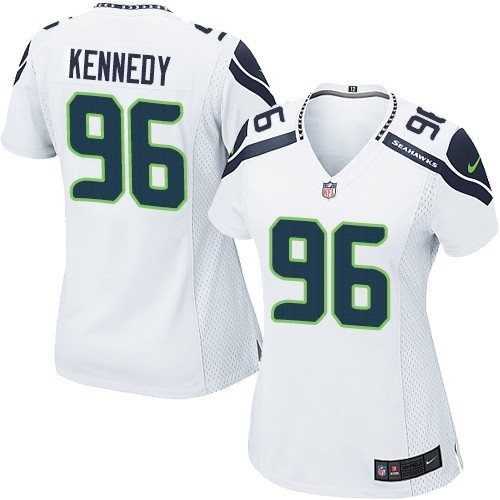 Women's Elite Cortez Kennedy Nike Jersey White Road - #96 NFL Seattle Seahawks